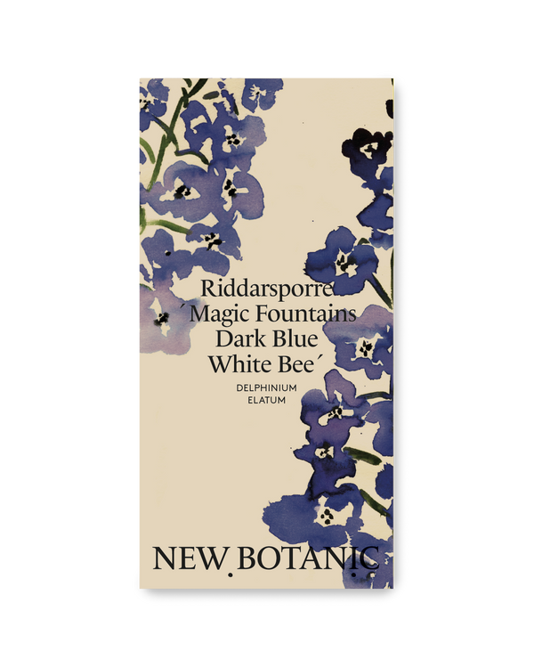 Riddarsporre 'Magic Fountains Dark Blue White Bee'