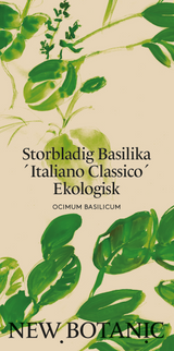 Storbladig basilika 'Italiano Classico', Ekologisk